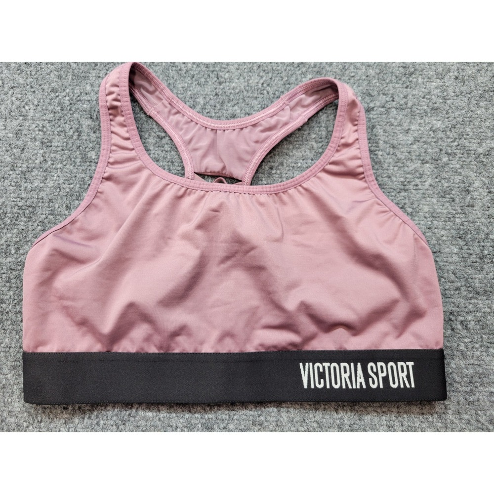 Victoria Sport The Player Racerback Sport Bra Mauve Pink Strappy Back Medium
